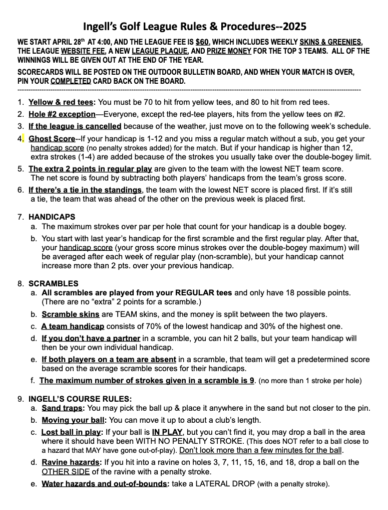 Rules & Procedures updated 5May2025